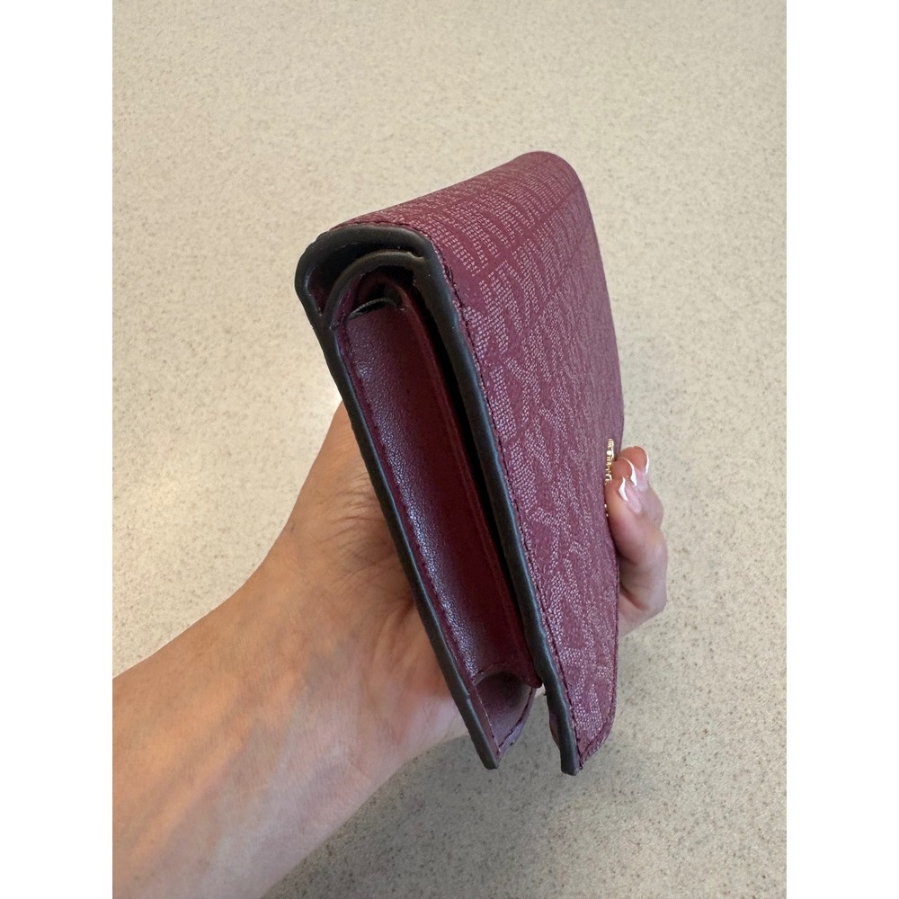 Michael Kors Jet Set Double Zip Wristlet Wallet Mulberry MK Logo NWT - Picture 6 of 11